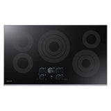 Samsung - 5 Elements, Magnetic Knob, Tap Touch, 36'', 1''-6'', 9'', 12'', 1''-6'', 9'' Rapid Boil, 2''-7'' Sync Elements, 1''-6'', Hood Connectivity, Wi-Fi - Stainless Steel