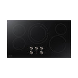 Samsung - 5 Elements, 36'', 1''-9'', 12'', 1''-9'' Rapid Boil, 2''-7'', 1''-6'' - Black Stainless Steel