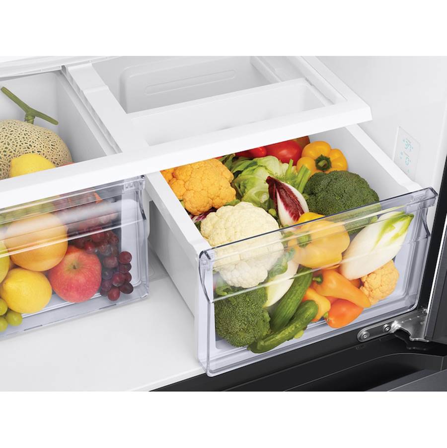 French Door Refrigerator, 18 cu-ft, Black Stainless Steel