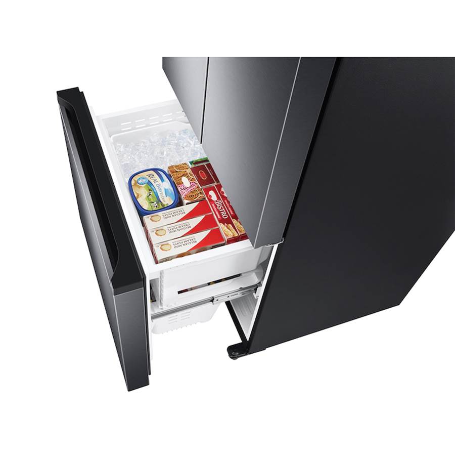French Door Refrigerator, 18 cu-ft, Black Stainless Steel