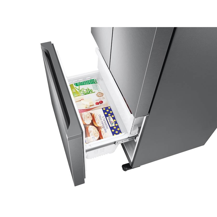 French Door Refrigerator, 18 cu-ft, Black Stainless Steel