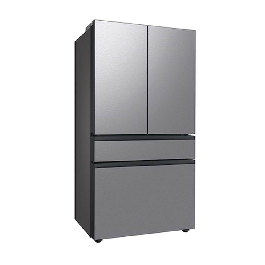 Smart Bespoke French 4-Door Refrigerator with Customizable Panel Colors and AutoFill Water Pitcher in Stainless Steel, 23 cu-ft