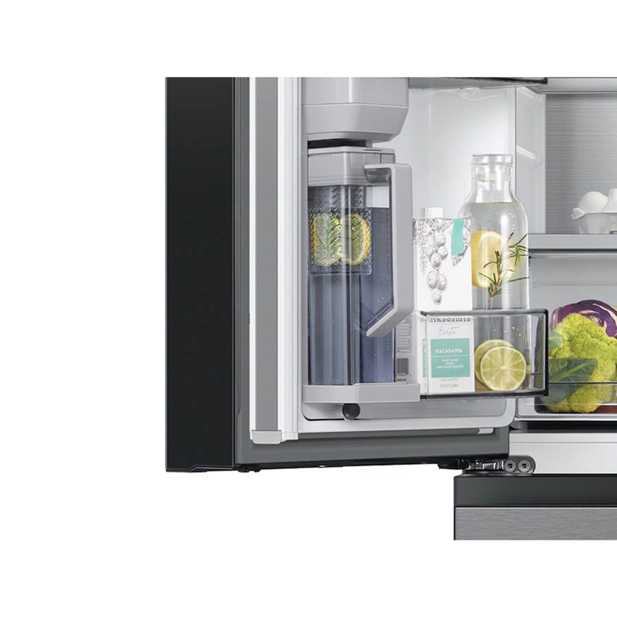Smart Bespoke French 4-Door Refrigerator with Customizable Panel Colors and AutoFill Water Pitcher in Stainless Steel, 23 cu-ft