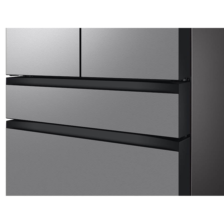 Smart Bespoke French 4-Door Refrigerator with Customizable Panel Colors and AutoFill Water Pitcher in Stainless Steel, 23 cu-ft