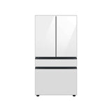 Samsung - Smart Bespoke French 4-Door Refrigerator with Customizable Panel Colors and Beverage Center in White Glass, 23 cu-ft - White Glass