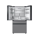 Smart Bespoke French 4-Door Refrigerator with Customizable Panel Colors and Beverage Center in White Glass, 23 cu-ft