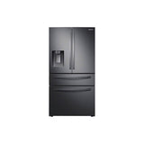 Samsung - Counter Depth French Door Refrigerator with FlexZone Drawer Black Stainless, 24 cu-ft - Black Stainless Steel