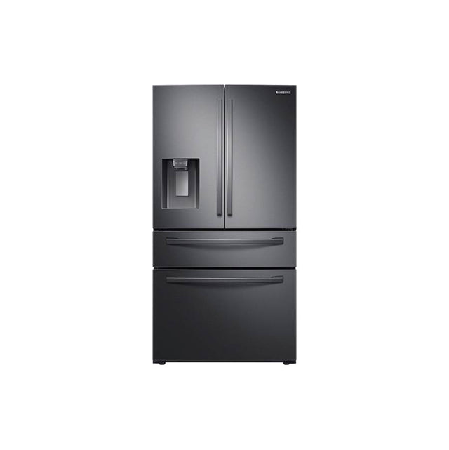 Samsung - French Door Refrigerator with FlexZone Drawer Black Stainless, 28 cu-ft - Black Stainless Steel
