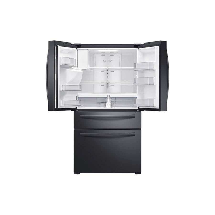 Counter Depth French Door Refrigerator with FlexZone Drawer Black Stainless, 24 cu-ft