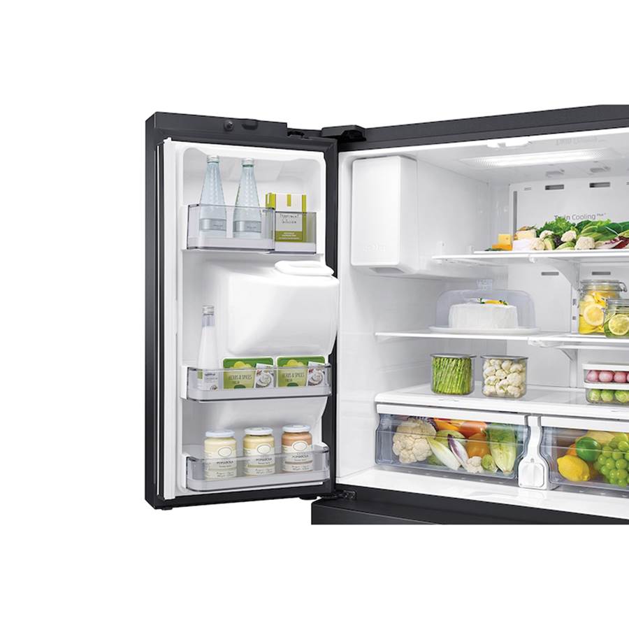 French Door Refrigerator with FlexZone Drawer Black Stainless, 28 cu-ft