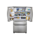 Counter Depth French Door Refrigerator with FlexZone Drawer Black Stainless, 24 cu-ft