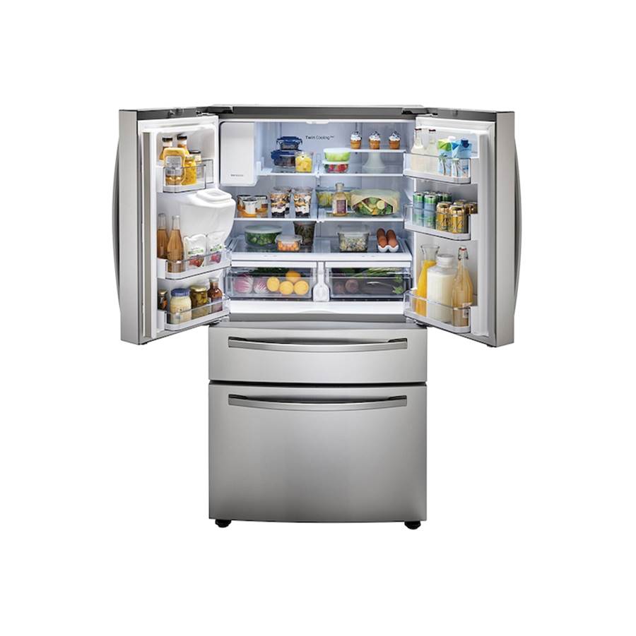 French Door Refrigerator with FlexZone Drawer Black Stainless, 28 cu-ft