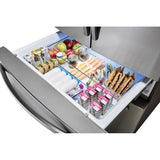 French Door Refrigerator with FlexZone Drawer Black Stainless, 28 cu-ft