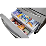 French Door Refrigerator with FlexZone Drawer Black Stainless, 28 cu-ft