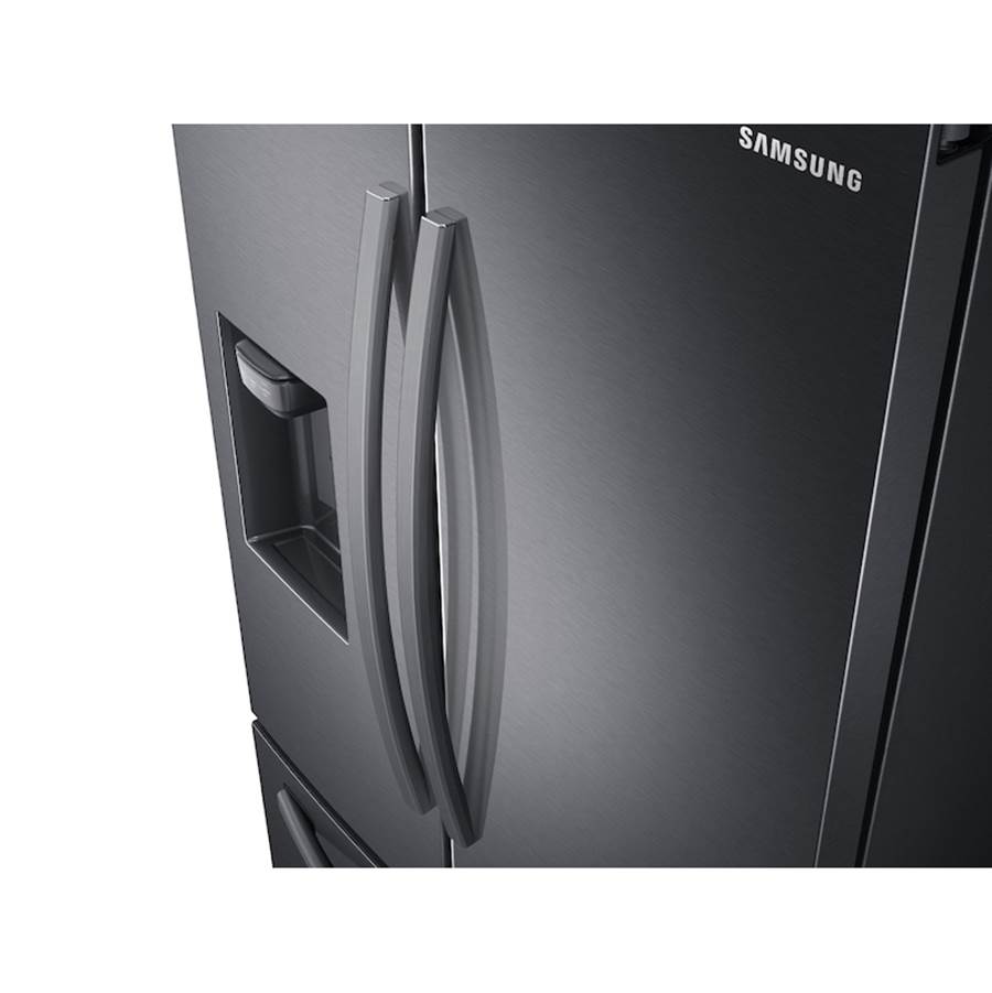 French 3-Door Refrigerator, 27 cu-ft, Black Stainless