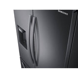 French 3-Door Refrigerator, 27 cu-ft, Black Stainless
