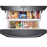 French 3-Door Refrigerator, 27 cu-ft, Black Stainless