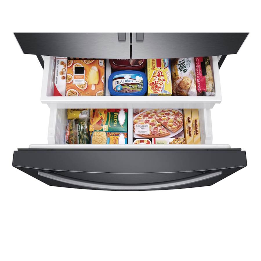 French 3-Door Refrigerator Family Hub, Black Stainless