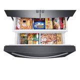 French 3-Door Refrigerator Family Hub, Black Stainless