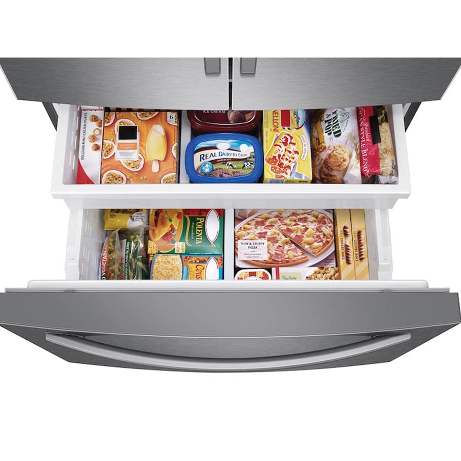 French 3-Door Refrigerator Family Hub, Black Stainless