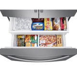 Refrigerator without Dispenser, 28 cu-ft, Black Stainless