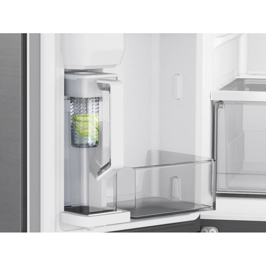 Smart Flex 4-Door Refrigerator with AutoFill Water Pitcher and a Dual Ice Maker with Ice Bites in Black Stainless Steel, 29 cu-ft