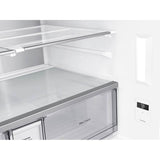 Smart Flex 4-Door Refrigerator with AutoFill Water Pitcher and a Dual Ice Maker with Ice Bites in Black Stainless Steel, 29 cu-ft