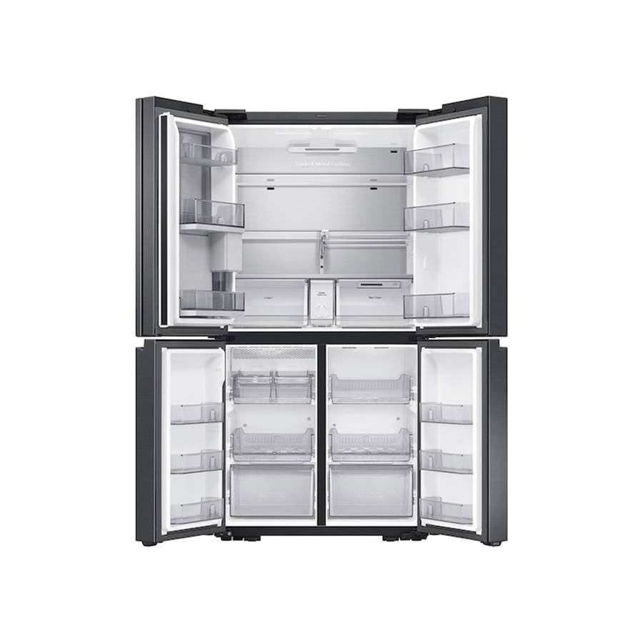 Smart Flex 4-Door Refrigerator with Beverage Center and a Dual Ice Maker with Ice Bites in Black Stainless Steel, 29 cu-ft