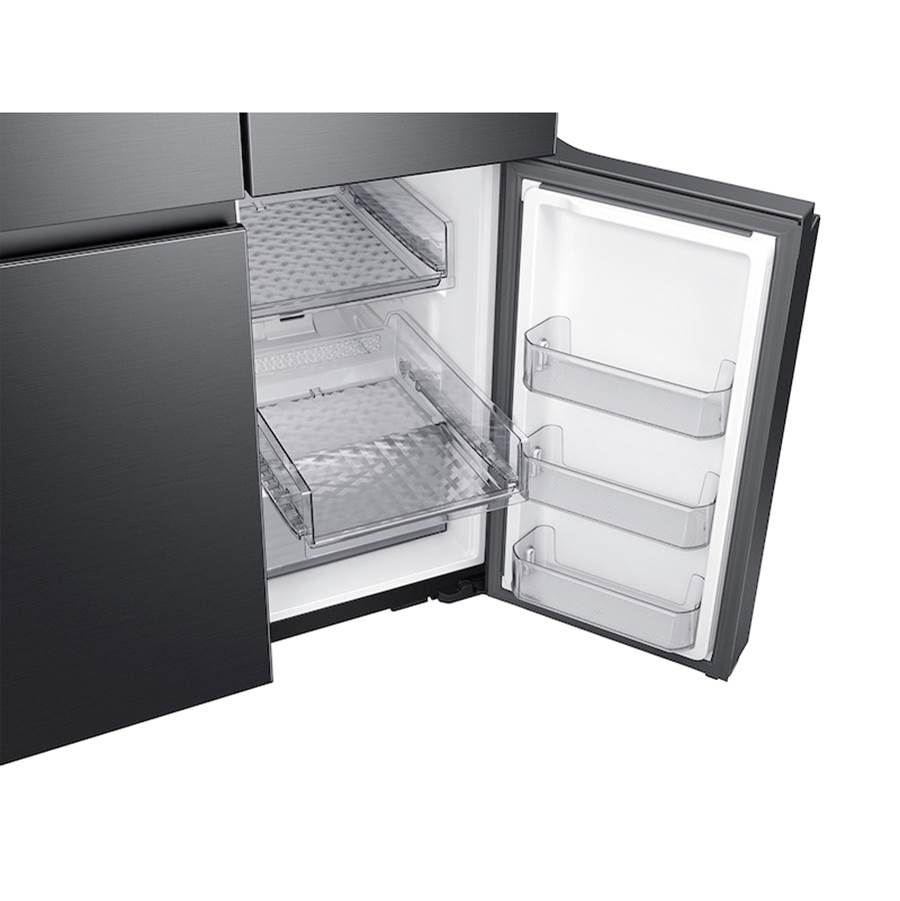 Smart Flex 4-Door Refrigerator with Beverage Center and a Dual Ice Maker with Ice Bites in Black Stainless Steel, 29 cu-ft