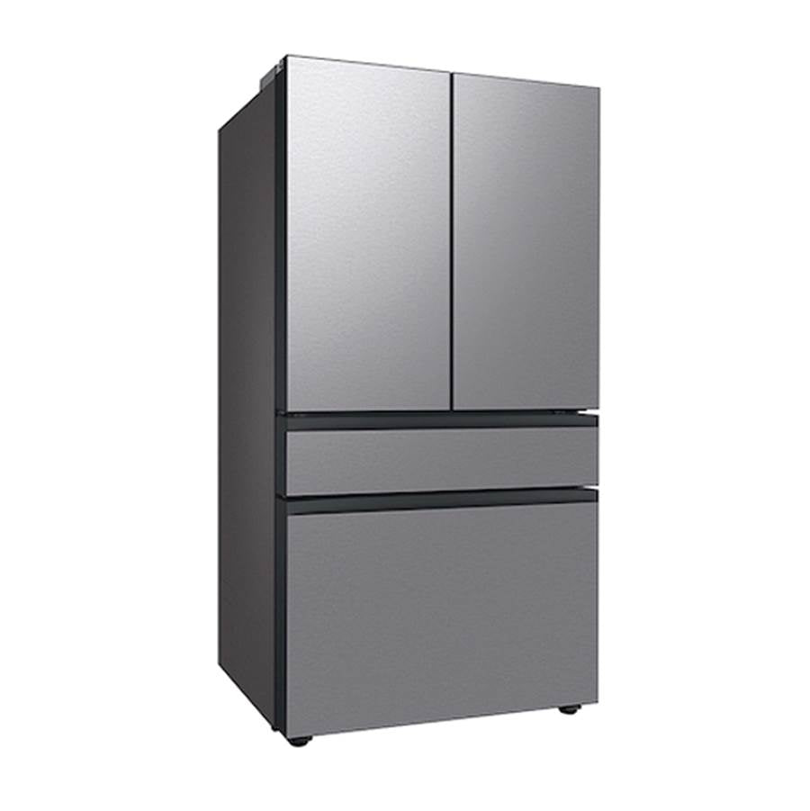 Smart Bespoke French 4-Door Refrigerator with Customizable Panel Colors and AutoFill Water Pitcher in Stainless Steel, 29 cu-ft