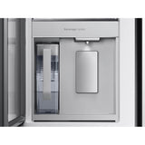Smart Bespoke French 4-Door Refrigerator with Customizable Panel Colors and Beverage Center in White Glass, 29 cu-ft