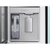 Smart Bespoke French 4-Door Refrigerator with Customizable Panel Colors and Beverage Center in White Glass, 29 cu-ft