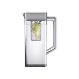 Smart Bespoke French 4-Door Refrigerator with Customizable Panel Colors and Beverage Center in White Glass, 29 cu-ft