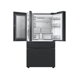 Bespoke Smart French 4-Door Refrigerator, Family Hub in Charcoal Glass Top and Matte Black Steel Middle and Bottom Panels, 29 cu-ft