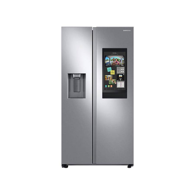 Samsung - Counter Depth Side by Side Refrigerator with Family Hub, Stainless, 22 cu-ft - Stainless Steel