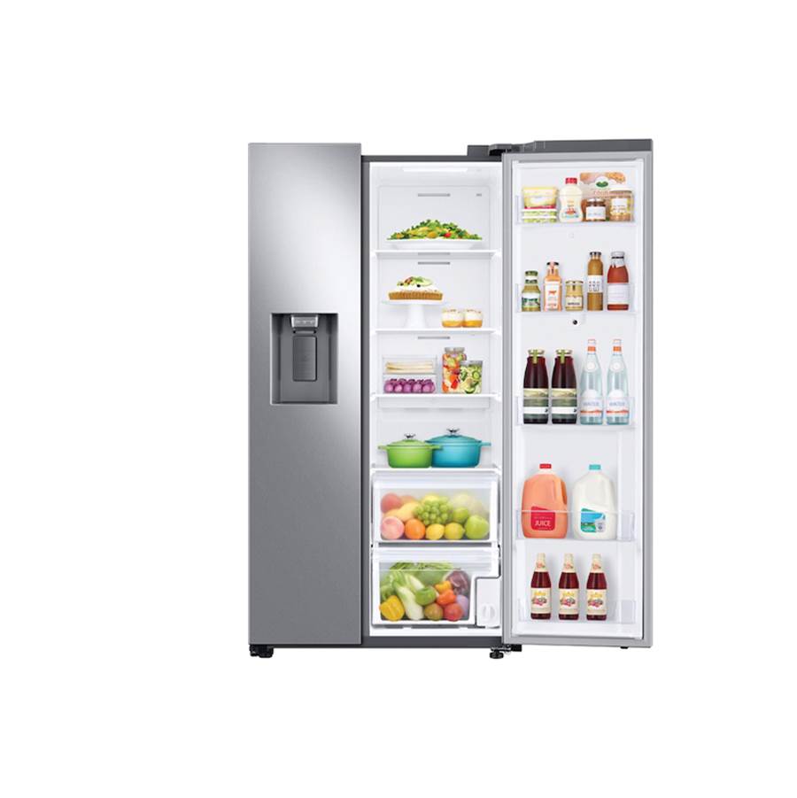Counter Depth Side by Side Refrigerator with Family Hub, Stainless, 22 cu-ft