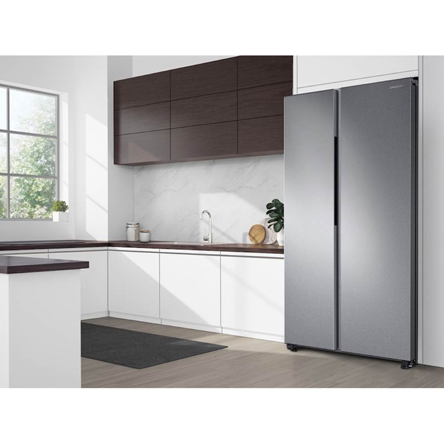 Smart Counter Depth Side by Side Refrigerator All Around Cooling with Wi-Fi and E-Star, Stainless Steel, 23 cu-ft