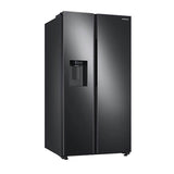 Side by Side Refrigerator All Around Cooling DOE, Black Stainless, 27 cu-ft