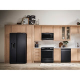 Side by Side Refrigerator All Around Cooling DOE, Black Stainless, 27 cu-ft