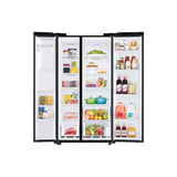 Side by Side Refrigerator All Around Cooling DOE, Black Stainless, 27 cu-ft