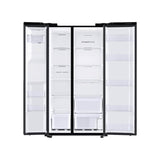Side by Side Refrigerator All Around Cooling DOE, Black Stainless, 27 cu-ft