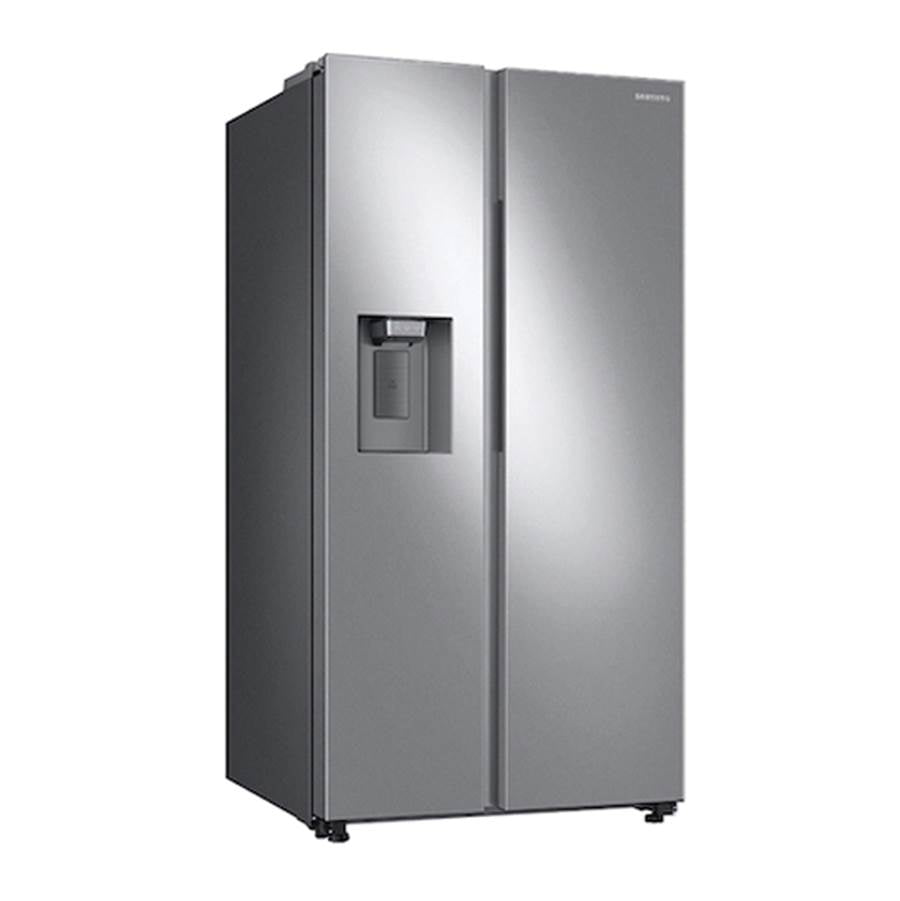 Side by Side Refrigerator All Around Cooling DOE, Black Stainless, 27 cu-ft