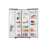 Side by Side Refrigerator All Around Cooling DOE, Black Stainless, 27 cu-ft