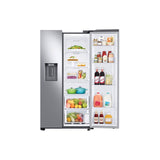 Side by Side Refrigerator All Around Cooling DOE, Black Stainless, 27 cu-ft