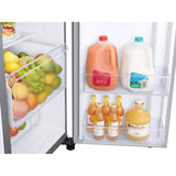 Side by Side Refrigerator All Around Cooling DOE, Black Stainless, 27 cu-ft
