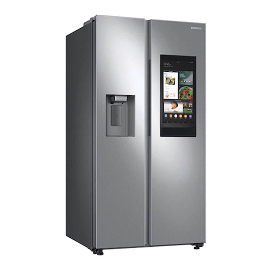 Side by Side Refrigerator with Family Hub, Stainless, 27 cu-ft