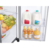 Smart Side by Side Refrigerator with Large Capacity, Stainless Steel, 27.4 cu-ft