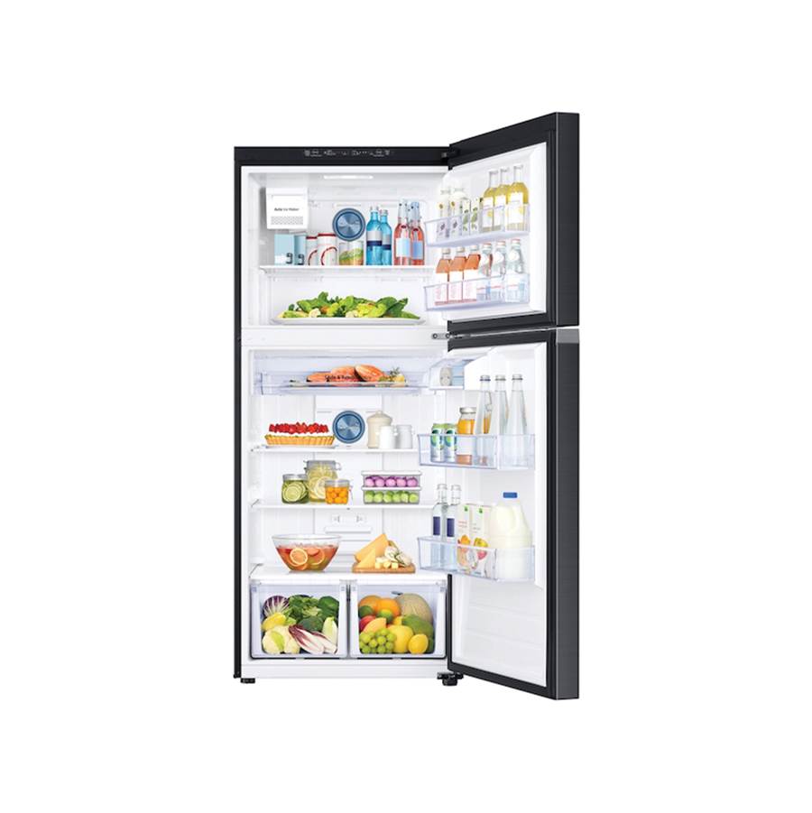 Factory installed Ice Maker, Top Mount, Black Stainless, 18 cu-ft