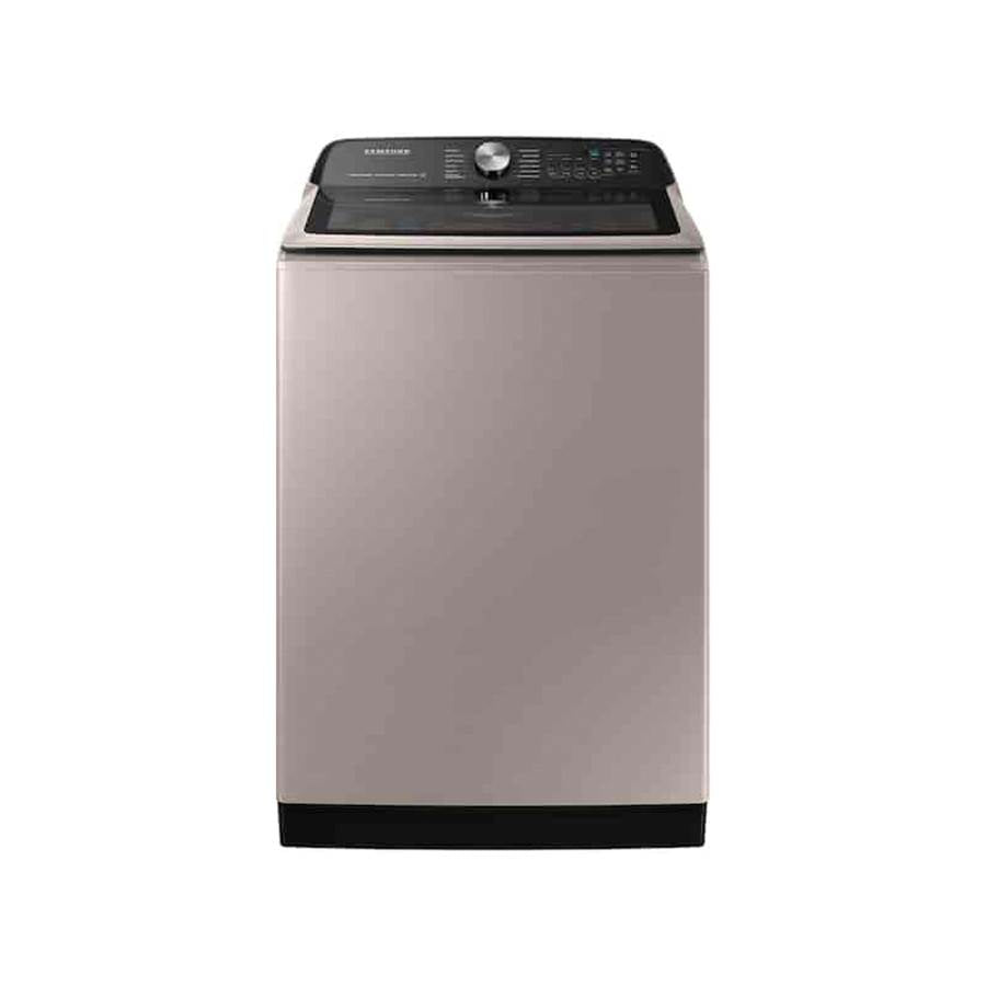 Samsung - Smart Activewave Agitator Top Load Washer with Super Speed, 5.1 cu-ft - Champagne