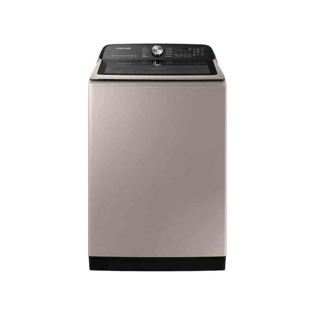 Samsung - Smart Activewave Agitator Top Load Washer with Super Speed, 5.1 cu-ft - Champagne